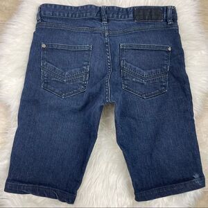 N&M Bermuda cuffed jean shorts 30x32 dark blue.
